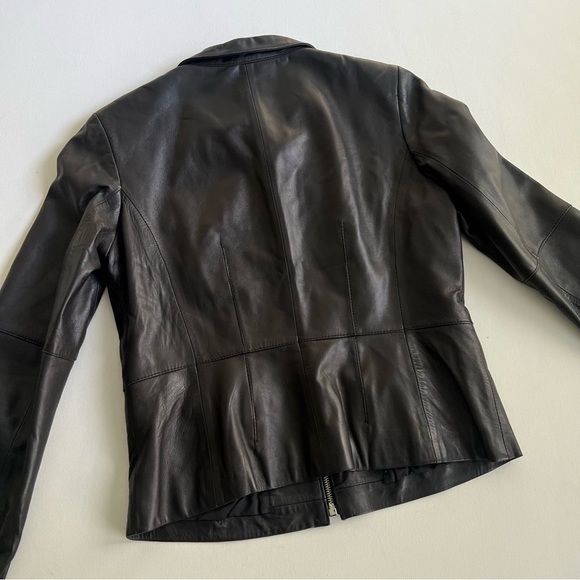 KENNETH COLE Genuine leather Moto coat - Picture 7 of 8